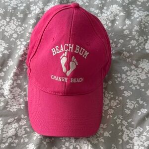 Beach Bum Pink Baseball Cap